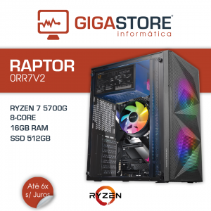 Desktop Gaming RAPTOR-0RR7V2 RYZEN 7 5700G 16GB RAM 512GB SSD W11